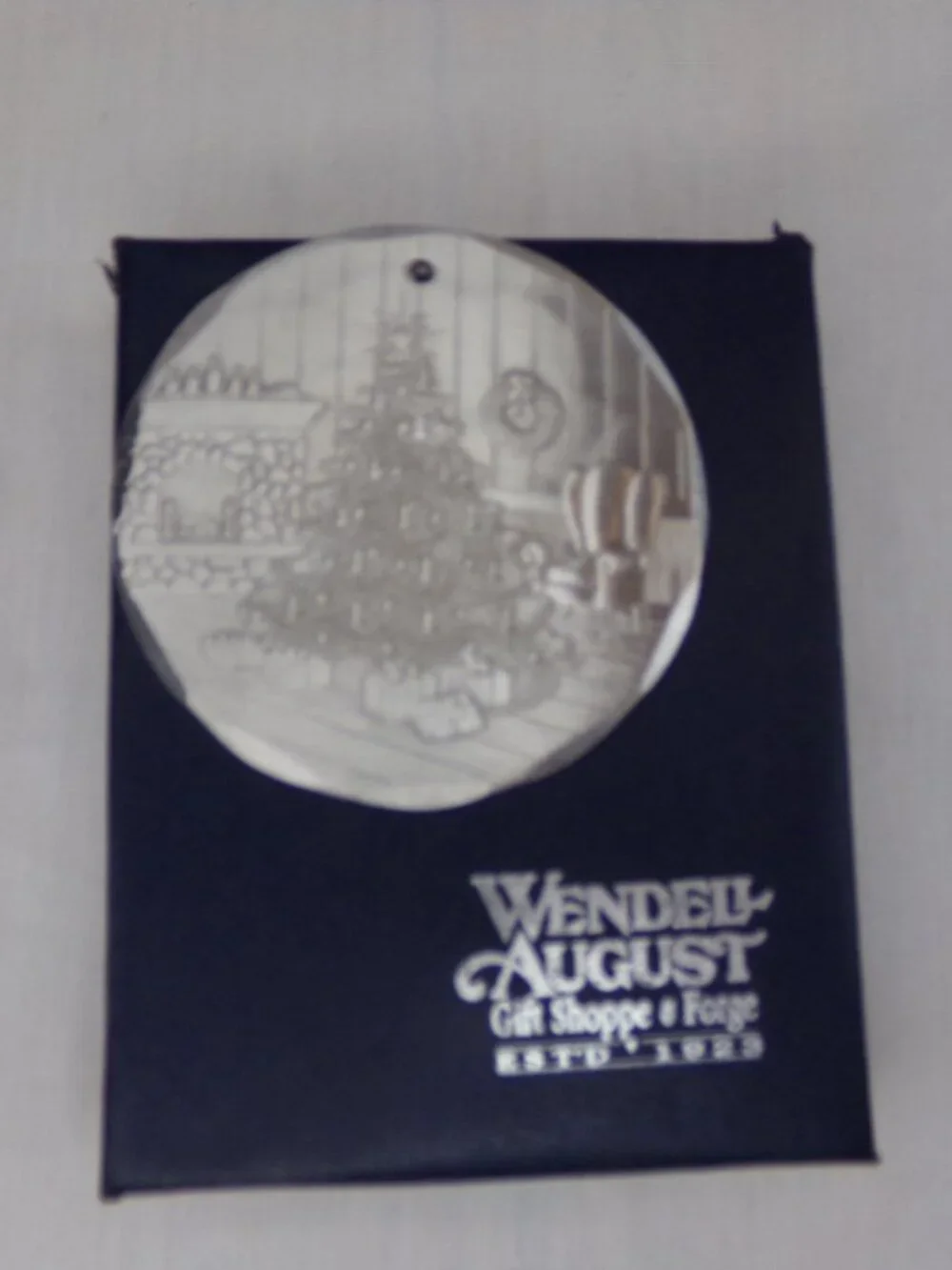 1998 Wendell August Forge Silver Tone Christmas Tree Ornament 75th Anniversary